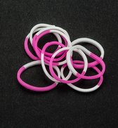 Joy Craft - Loomband elastiekjes - 6200-0830 - Elastieken White/Pink