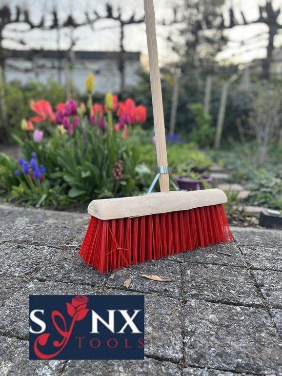 Balai De Rue En Plastique / Balai D'extérieur Elaston 40 Cm Avec Manche Telescopique En Metal Jaune 80 130 Cm Balais D Exterieur Dur