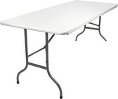 Bol.com MaxxGarden Vouwtafel - inklapbare plooitafel - klaptafel - tafel 180x70x74 cm - Wit aanbieding