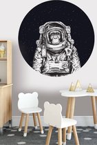 Behangcirkel Spacemonkey black | ⌀ 120 cm | Wandecoratie | Wandcirkel