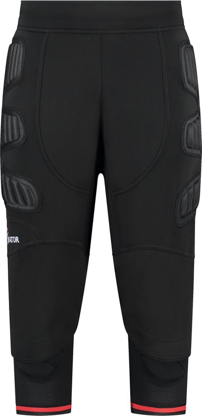 Gladiator Sports 3/4 Beschermbroek - Keepersbroek met Bescherming - Sportbroek - Compressiebroek - Zwart - 164/176