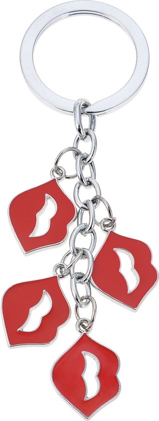Un porte-clés en métal argenté avec des lèvres rouges ! Un joli porte-clés à accrocher sur un sac ou un trousseau de clés. Pour vous-même ou commander un cadeau