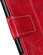 HONOR 50 Lite Hoesje - Mobigear - Basic Serie - Kunstlederen Bookcase - Rood - Hoesje Geschikt Voor HONOR 50 Lite