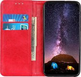 POCO X3 Pro Hoesje - Mobigear - Cowboy Serie - Kunstlederen Bookcase - Rood - Hoesje Geschikt Voor POCO X3 Pro