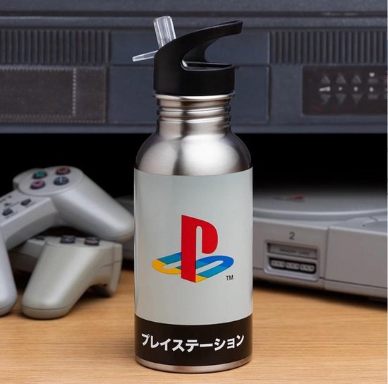PlayStation - Bouteille d'eau en métal avec paille PlayStation Héritage 500ml