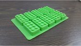 Siliconen mal voor ijsblokjes of chocolade - Lego blokjes / duplo vorm - 17 x 11 cm