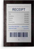 Receipt - Walljar - Wanddecoratie - Poster