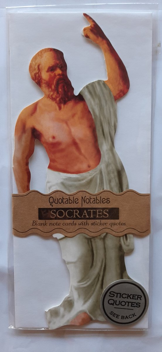 the unemployed philosophers guild socrates quotable notes bedankt wenskaart - verjaardagskaart- ansichtkaart – felicitatiekaart met Envelop