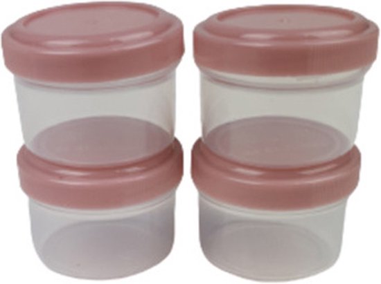 Mini saus cups - Roze / Transparant - Kunststof - 35 ml -  vaatwasserbestendig - Set... | bol.com