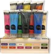 Acrylverf Set 12 kleuren - Hobbyverf set voor Schilderen - Professionele Acrylverf set - 12 Tubes x 75 ML