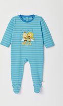 Woody kruippakje baby - blauw fijn gestreept - Maya de Bij - 221-3-CRA-Z/928 - maat 56