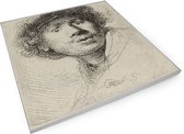 Textielframe - REMBRANDT VAN RIJN - zelfportret met baret - 1630 - 80 x 90cm