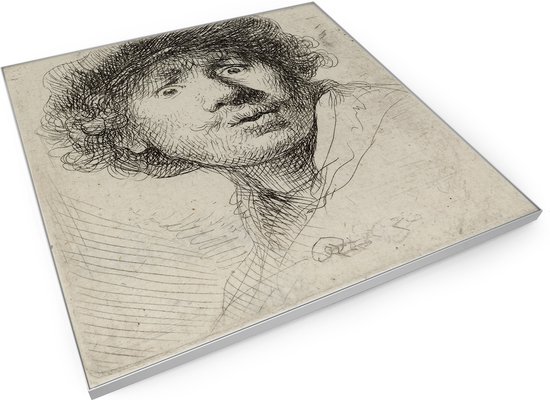 Textielframe - REMBRANDT VAN RIJN - zelfportret met baret - 1630