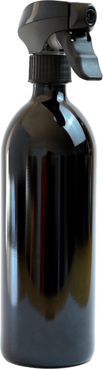 Groeikruid® Plantenspuit | 500 ml violet glas | met zwarte spraykop | plantensproeier | verstuiver | spray bottle | waterverstuiver