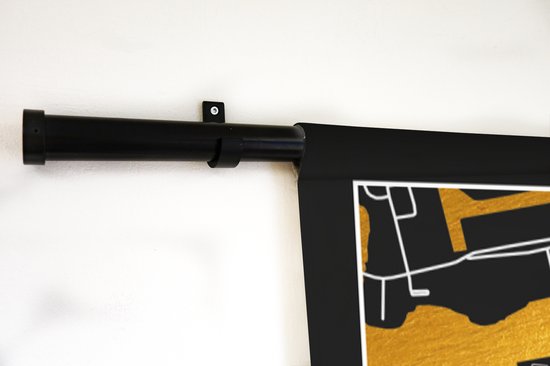 Wandkleed - Wanddoek - Cuijk - Goud - Stadskaart - Plattegrond - Kaart - Nederland - 90x135 cm - Wandtapijt