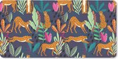 Bureau onderlegger - Muismat - Bureau mat - Patroon - Cheetah - Jungle - 80x40 cm