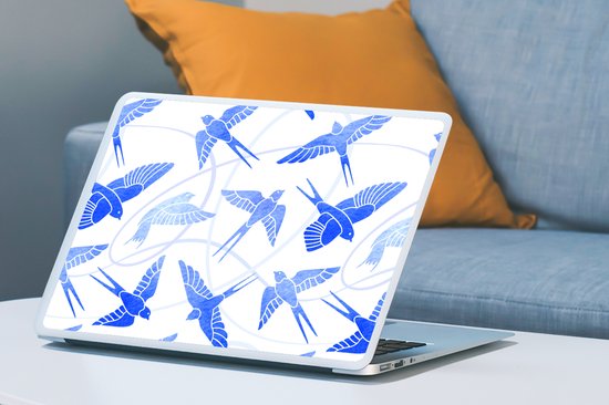 Autocollant pour ordinateur portable - 17,3 pouces - Motif - Blauw - Vogel - 40x30cm - Autocollants pour ordinateur portable - Skin pour ordinateur portable - Couverture