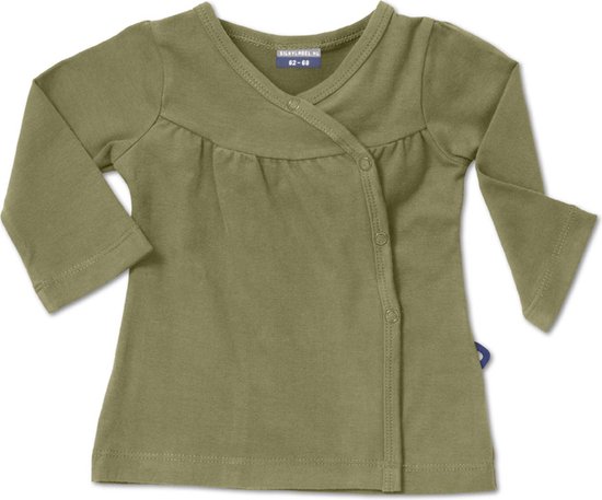 Silky Label vest met knoopjes Pesto green - maat 86/92 - groen
