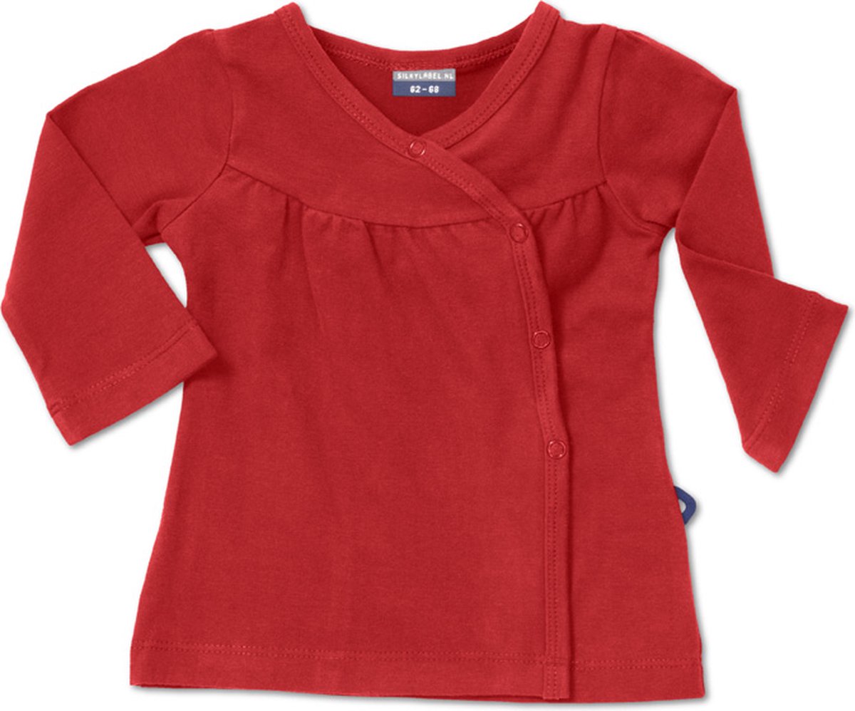 Silky Label vest met knoopjes Hypnotic red - maat 86/92 - rood