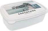Boîte à pain Wit - Boîte à lunch - Boîte à pain - Zakynthos - Grèce - Mer - 18x12x6 cm - Adultes