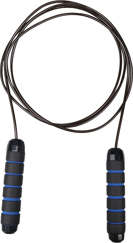 Corde à sauter - Corde à sauter réglable - Blauw/ Zwart - Fitness -  Exercice 