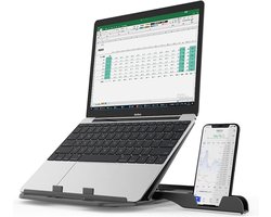 Laptop Standaard - Telefoonhouder - Laptopstandaard - Verstelbaar/Draaibaar - Laptophouder - Laptoptafel - Tablet Houder - Laptop Tafel - Tablethouder - N2 Ergonomische Laptop Standaard