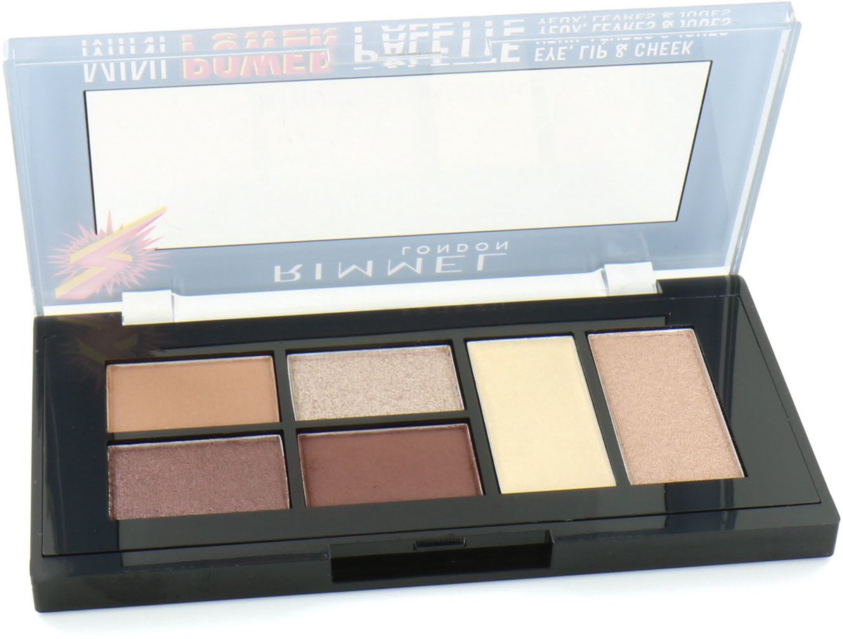Goedkoopste Rimmel Mini Power Palette Eye, Lip & Cheek Make-up Palette - 001 Fearless