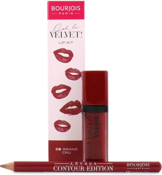 Bourjois Ooh La Velvet Lipstick & Crayon à lèvres - 08 Grand Cru