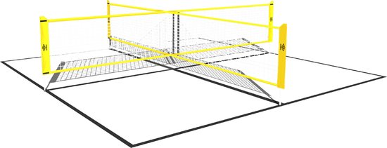 Umbro Voetvolley Net - 400 x 45 CM - 2 tot 4 Spelers - Gekruist Net - Incl. Begrenzingstouw