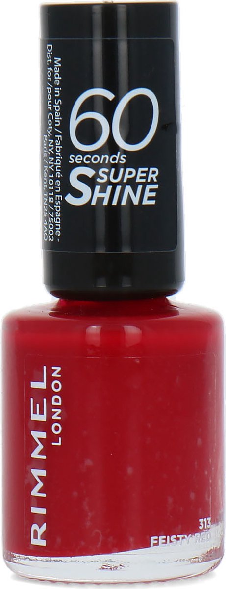 Goedkoopste Rimmel 60 Seconds Super Shine Nagellak - 313 Feisty Red