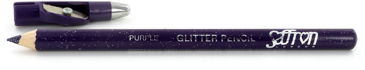 Saffron Glitter Oogpotlood - Purple (met puntenslijper)