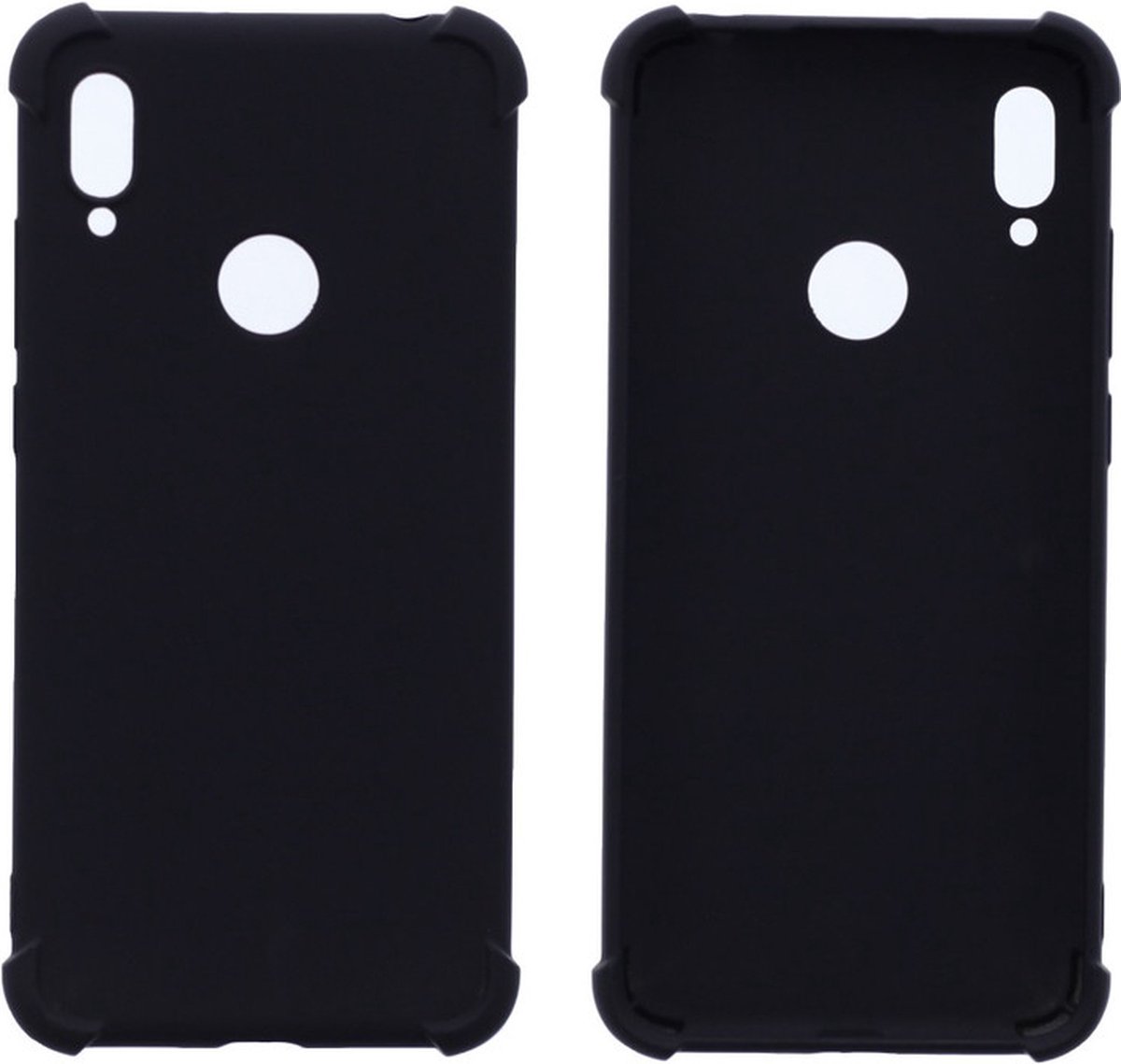 Huawei Y6 (2019) Anti Shock Silicone Hoesje - Zwart - ZT Accessoires