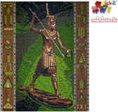Stick-it Egyptische koning met speer, ca. 9.200 steentjes, compatibel met Ministeck