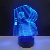 3D LED Lamp - Letter Met Naam - Rens