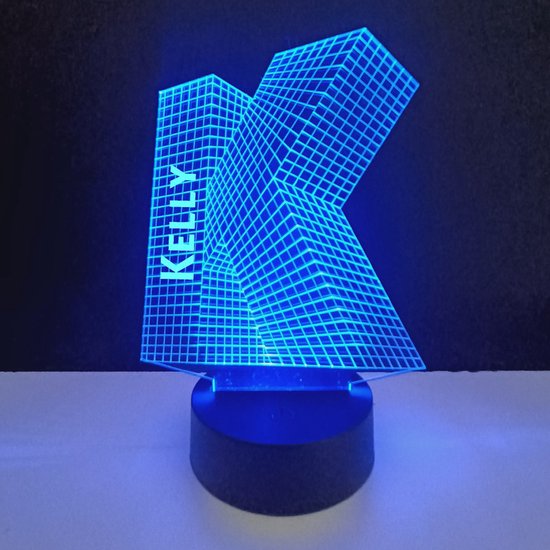 Lampe LED 3D - Lettre Prénom - Kelly