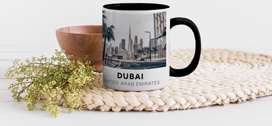 Magic Mug - Photo on Heat Mugs - Coffee Mug - Dubai - Away - Skyline - Magic Mug - Cup - 350 ML - Tea Mug - Sinterklaas decoration - Handout gifts for children - Shoe present Sinterklaas