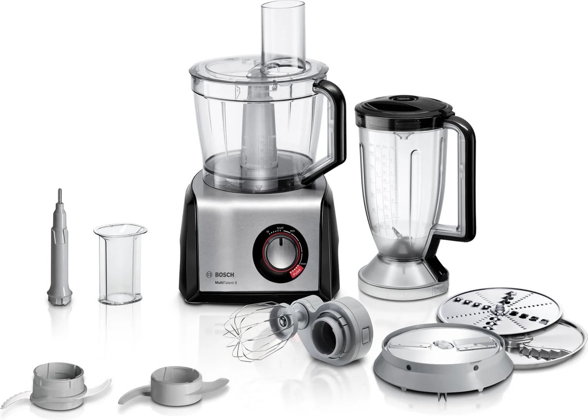Bosch MC812M814 keukenmachine 1250 W 3,9 l Zwart, Roestvrijstaal, Transparant