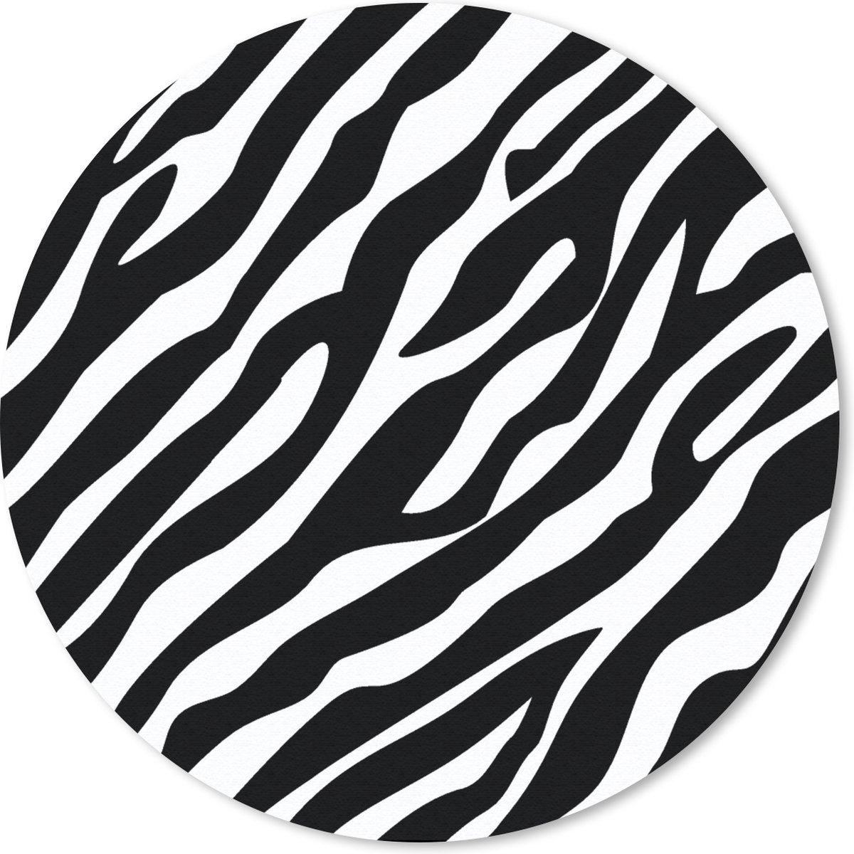 Muismat rond 30x30 cm - Mousepad Dieren - Zebra - Design - Ronde muismatten