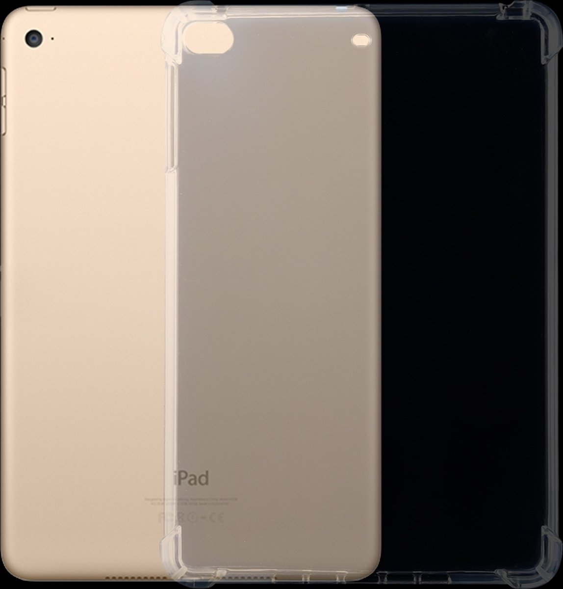 Mobigear Tablethoes geschikt voor Dunne Apple iPad Mini 4 (2015) Hoes Flexibel TPU | Mobigear Cushion Backcover | Doorzichtig Telefoonhoesje iPad Mini 4 (2015) | iPad Mini 4 (2015) Case | Back Cover - Transparant