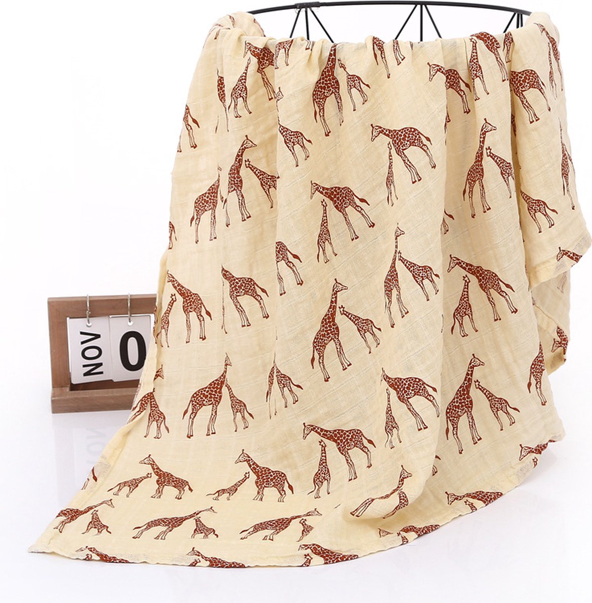 IL BAMBINI - Inbakerdoek -  Mousseline - Hydrofiel luier - Extra Groot - Giraffe