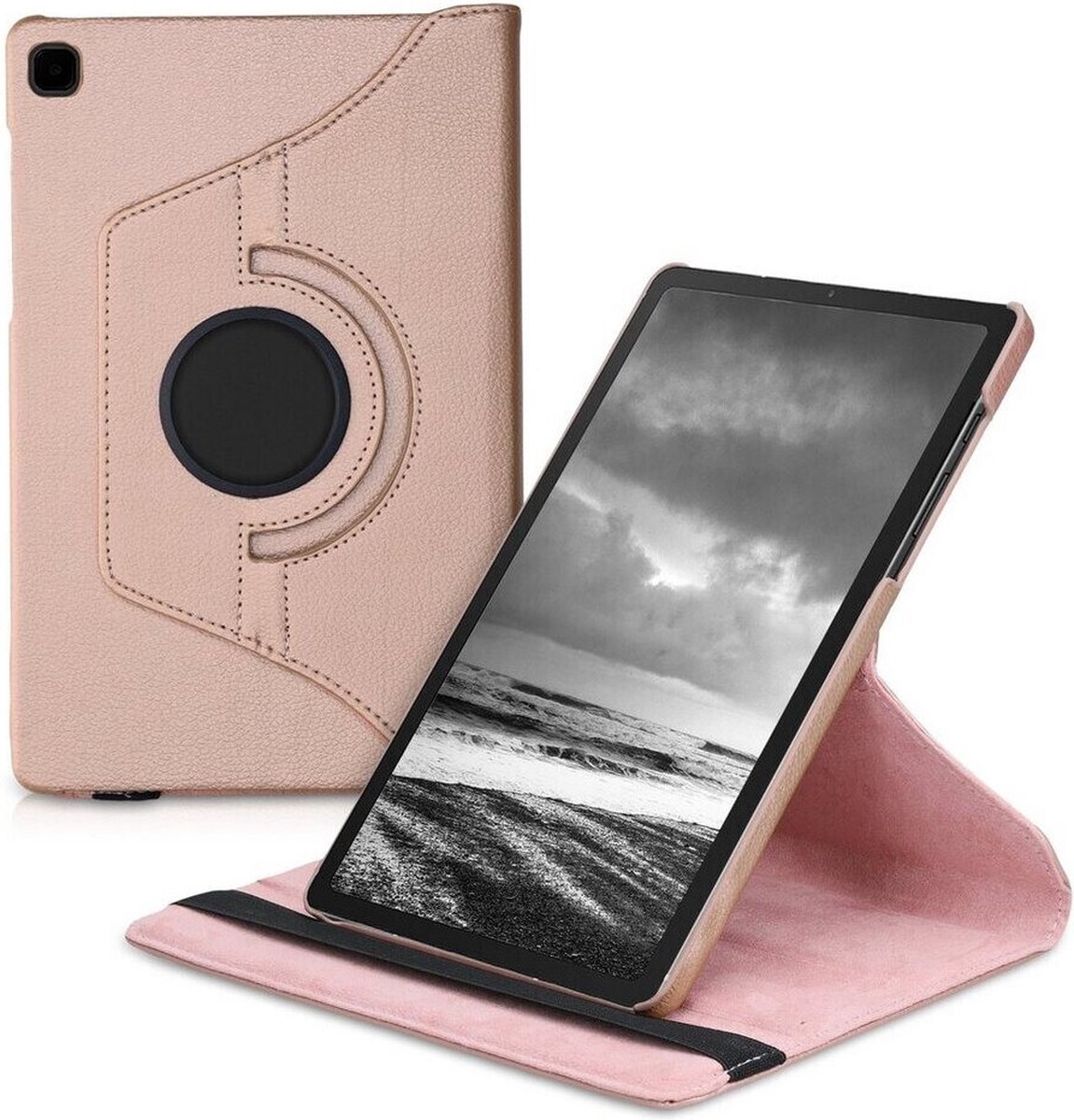 Draaibare Bookcase - Geschikt voor Samsung Galaxy Tab S6 Lite Hoes - 10.4 inch (2021, 2022) - Roze Goud