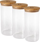 Pandoo - Voorraadpot - Glas - 1300ml - 3 Stuks