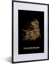 Cadre photo avec affiche - Plan de la ville - Carte - Vlaardingen - Carte - Nederland - 40x60 cm - Cadre pour affiche