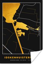 Poster Kaart - Plattegrond - Stadskaart - Nederland - Idskenhuistermeer - Gold - 40x60 cm