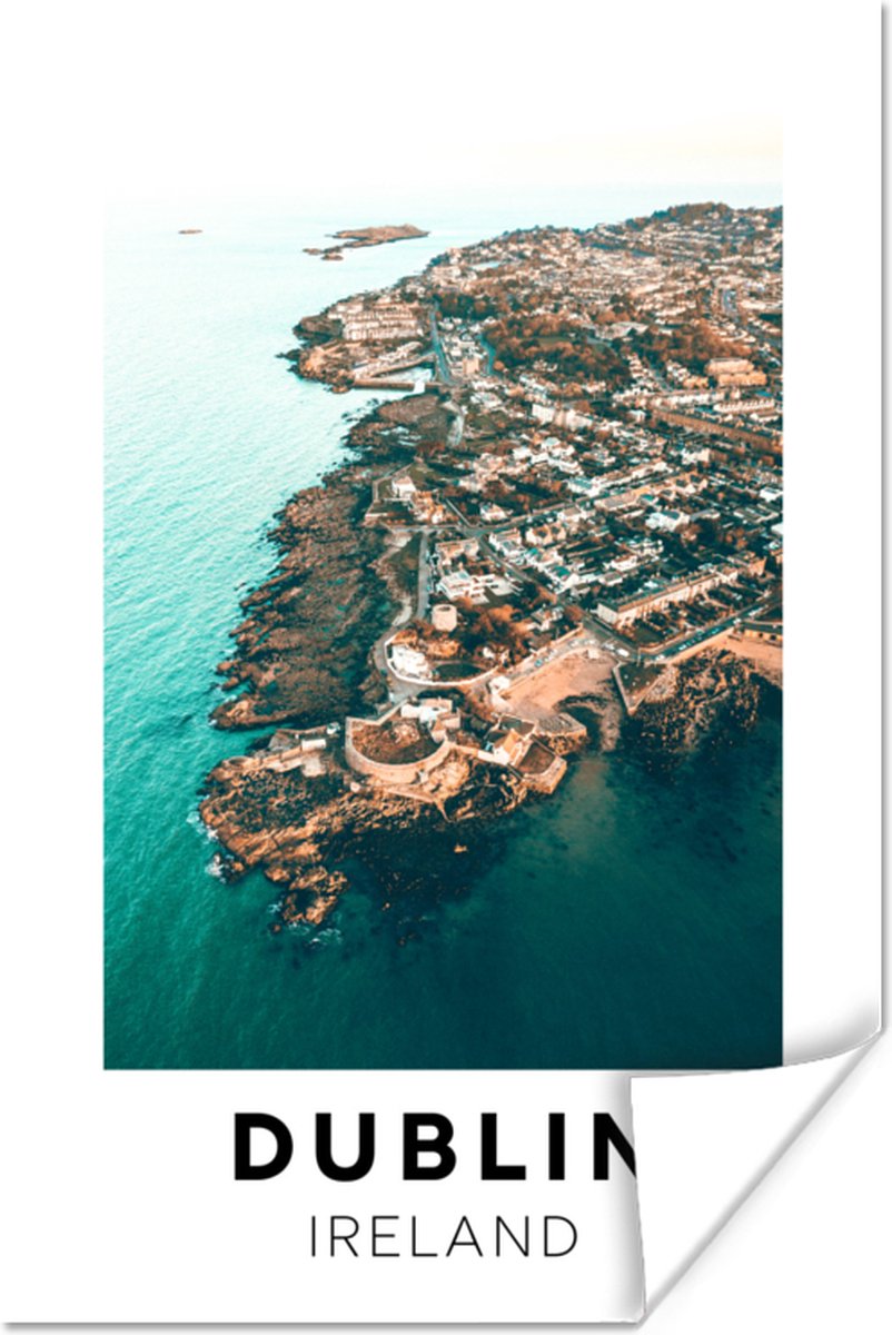 Poster Ierland - Dublin - Zee - 20x30 cm
