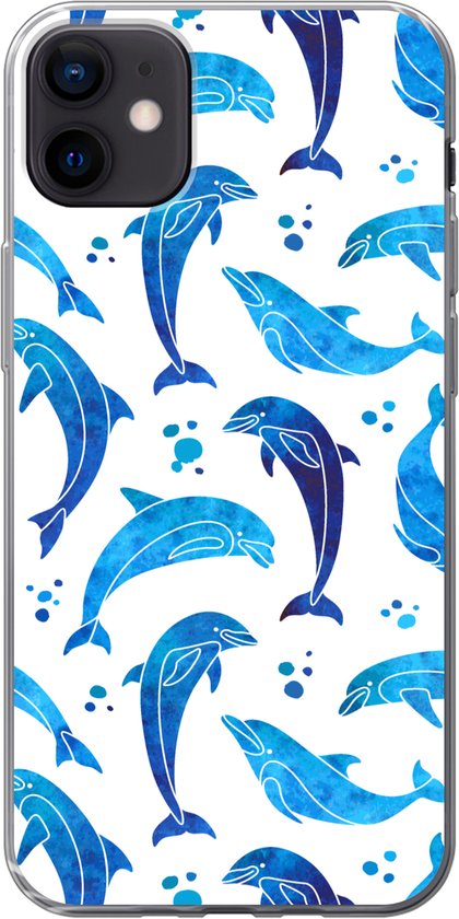 Coque iPhone 12 mini - Filles - Dauphin - Animaux - Motifs - Coque de téléphone en Siliconen -