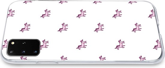 Coque Samsung Galaxy S20 Plus - Fille - Unicorn - Rose - Motifs - Fille - Enfant - Enfants - Coque de téléphone en Siliconen
