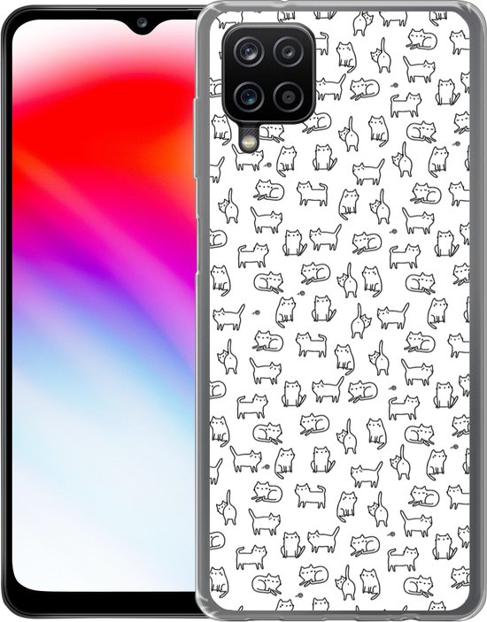 Coque Samsung Galaxy A12 - Meiden - Chat - Motifs - Coque de téléphone en Siliconen -