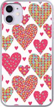 Geschikt voor iPhone 11 hoesje - Meisje - Hart - Love - Patronen - Girl - Kids - Kinderen - Kind - Siliconen Telefoonhoesje