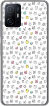Geschikt voor Xiaomi 11T Pro hoesje - Meisje - Kat - Huisdieren - Patronen - Girl - Kids - Kinderen - Siliconen Telefoonhoesje